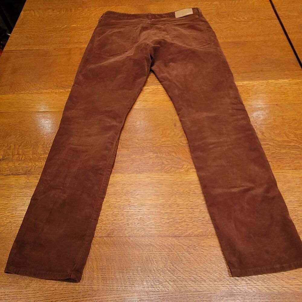 Bonobos Slim French Corduroy Pants 33x32  Brown Cotton Stretch - Picture 2 of 12